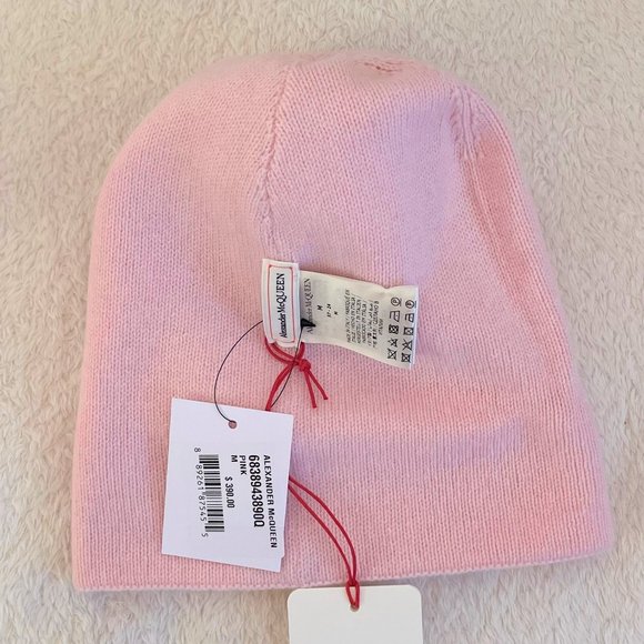 Alexander McQueen Beanie Pink Pompom Wool & Cashmere main image 7